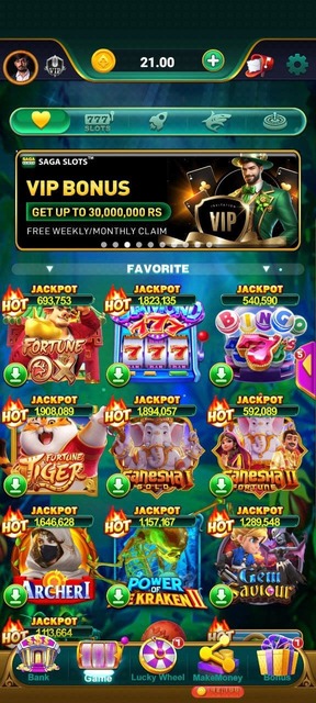 Saga Slots Games List